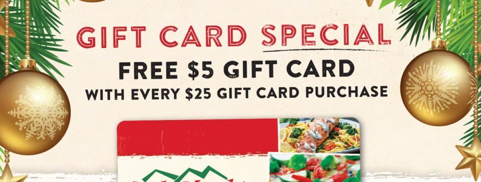 Holiday Gift Card Special