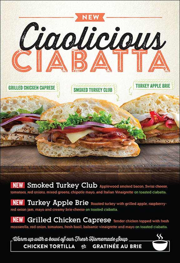 Smoky's Ciao'licious Ciabatta Sandwiches