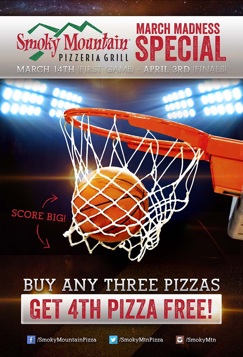 March Madness Specials at Smoky Mountain Pizzeria Grill