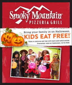 Bring your family in on Halloween, Kids Eat Free!
