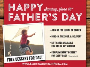 Free Dessert for Dad on Father's Day