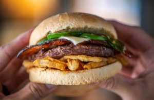 Sweet + Crunchy Candied Jalapeño & Bacon Burger