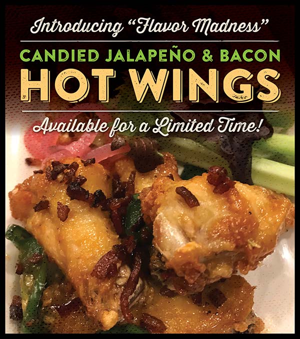 Candied Jalapeño & Bacon Hot Wings